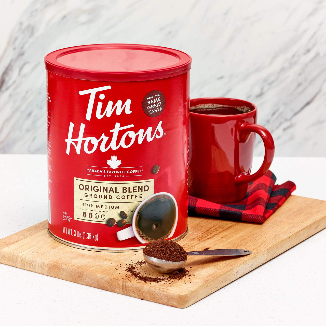 Tim Hortons Original Blend, Medium Roast Coffee, 100% Arabica, 1.36kg/3 lbs. {Imported from Canada}