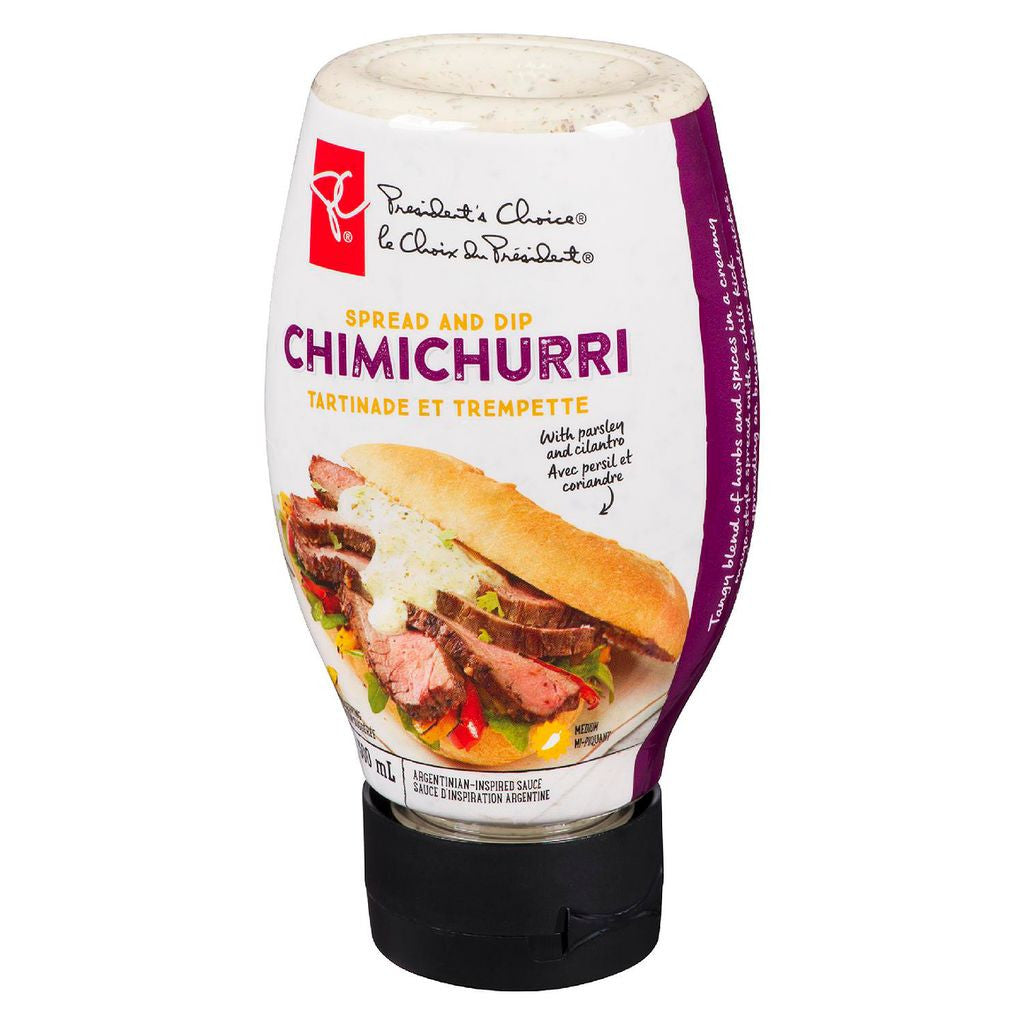 President's Choice, Chimichurri Spread and Dip, 300ml/10.1oz., (3 Pack) {Imported from Canada}