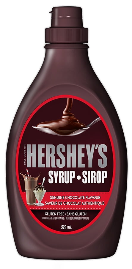 Hershey's Syrup Genuine Chocolate Flavor, 523mL/18 fl. oz. Bottle {Imported from Canada}