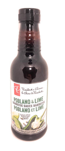 President's Choice, Poblano & Lime Barbecue Sauce, 500ml/16.9oz., {Imported from Canada}