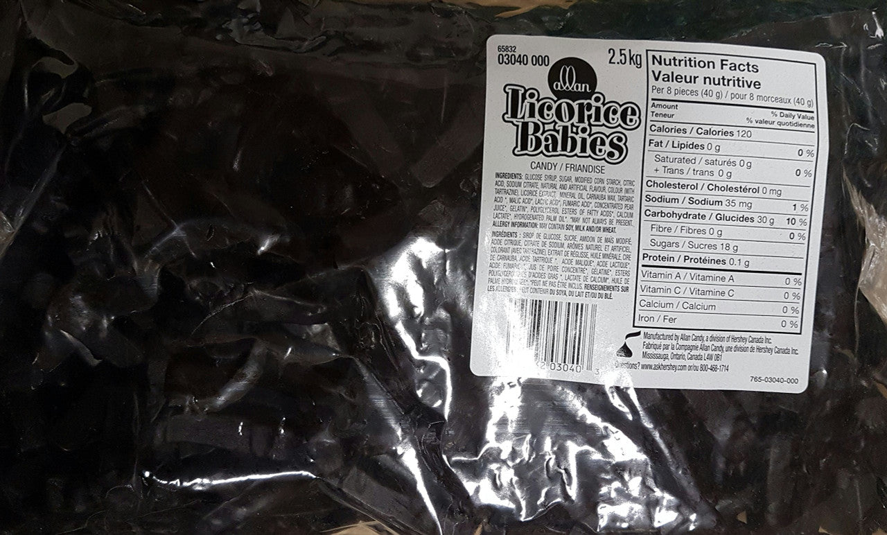 Allan's Licorice Babies 2.5kg/5.51 Pounds {Imported from Canada