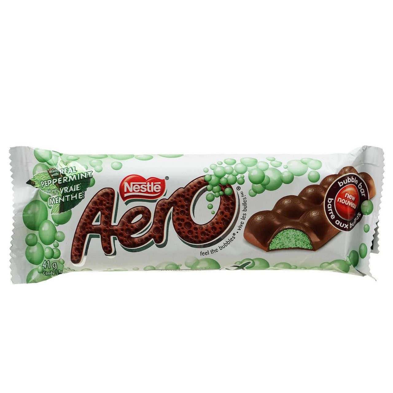 Nestle Aero Canadian Chocolate Mint Bar, 41g/1.4 oz., {Imported from Canada}