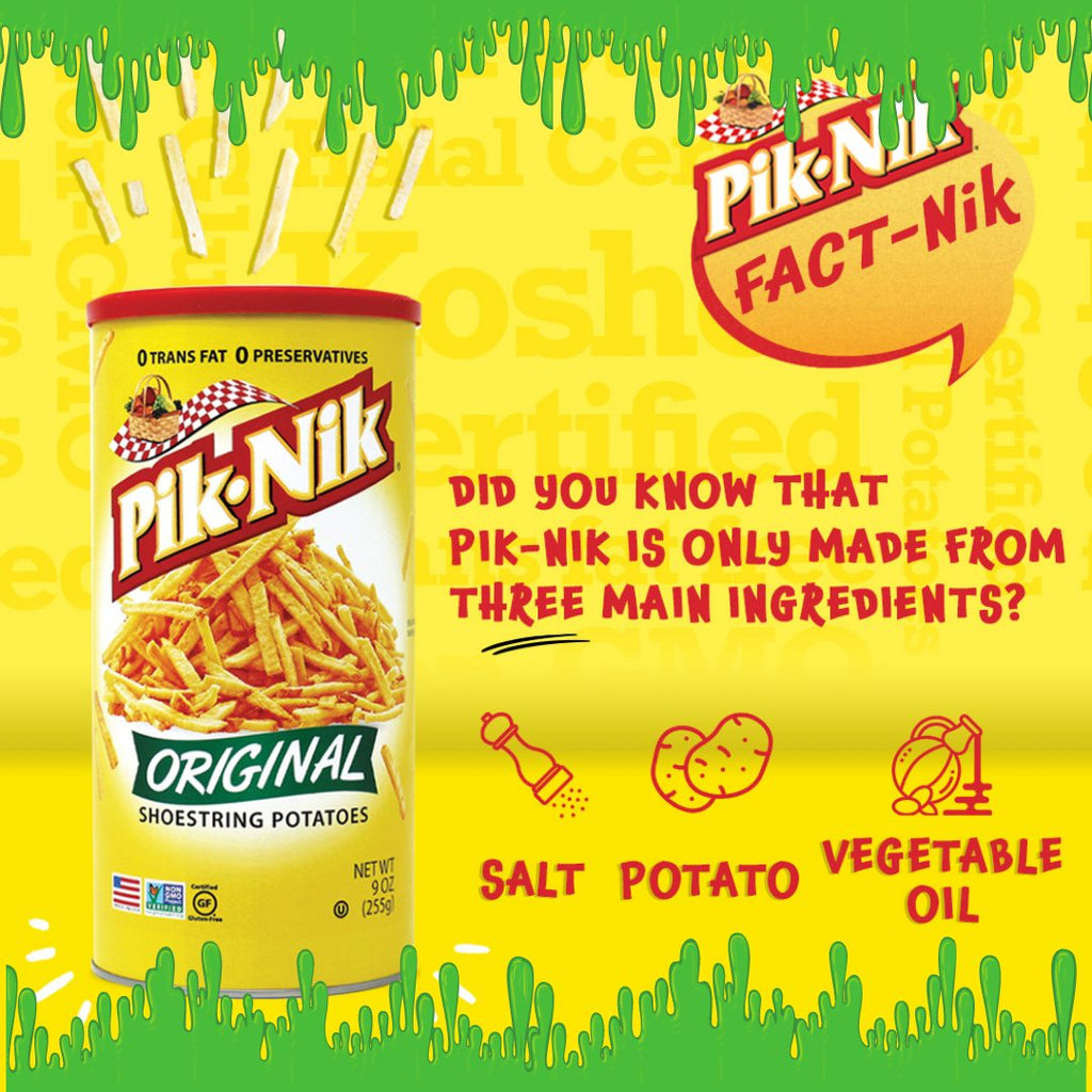 Pik-Nik Original Potato Sticks, 255g/9 oz. Can