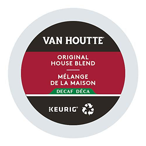 Van Houtte Decaffeinated Medium Roast Coffee, 12-Count K-Cups for Keurig Brewers (Pack of 6)
