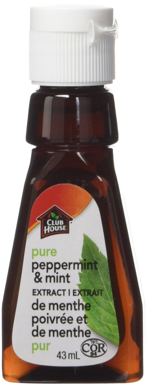 Club House, Quality Baking & Flavouring Extracts, Pure Peppermint & Mint, 43ml/1.5oz., {Imported from Canada}