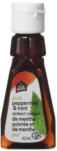 Club House, Quality Baking & Flavouring Extracts, Pure Peppermint & Mint, 43ml/1.5oz., {Imported from Canada}