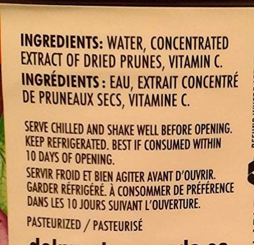 DEL MONTE NO Sugar Added Prune Nectar Juice - 945 mL/32 fl. oz., {Imported from Canada}