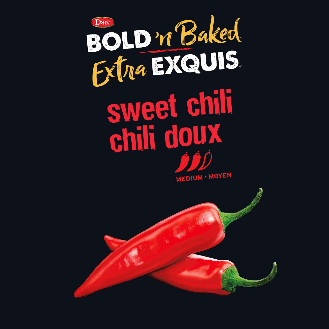 Dare Bold 'n Baked Sweet Chili Crackers, 150g/5.3 oz., {Imported from Canada}