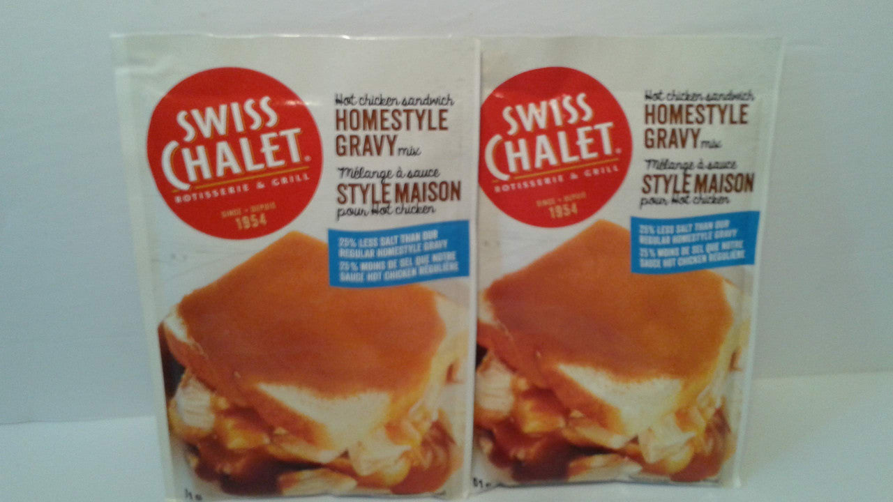 Swiss Chalet Low Sodium HOMESTYLE Gravy (2 Pack),51g/1.8oz., {Imported from Canada}