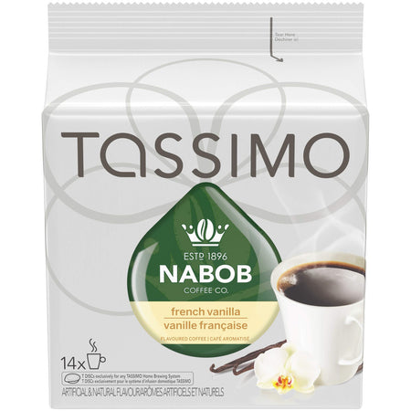 Tassimo Nabob Coffee French Vanilla, 14 T-Discs (2 Pack) {Imported from Canada}
