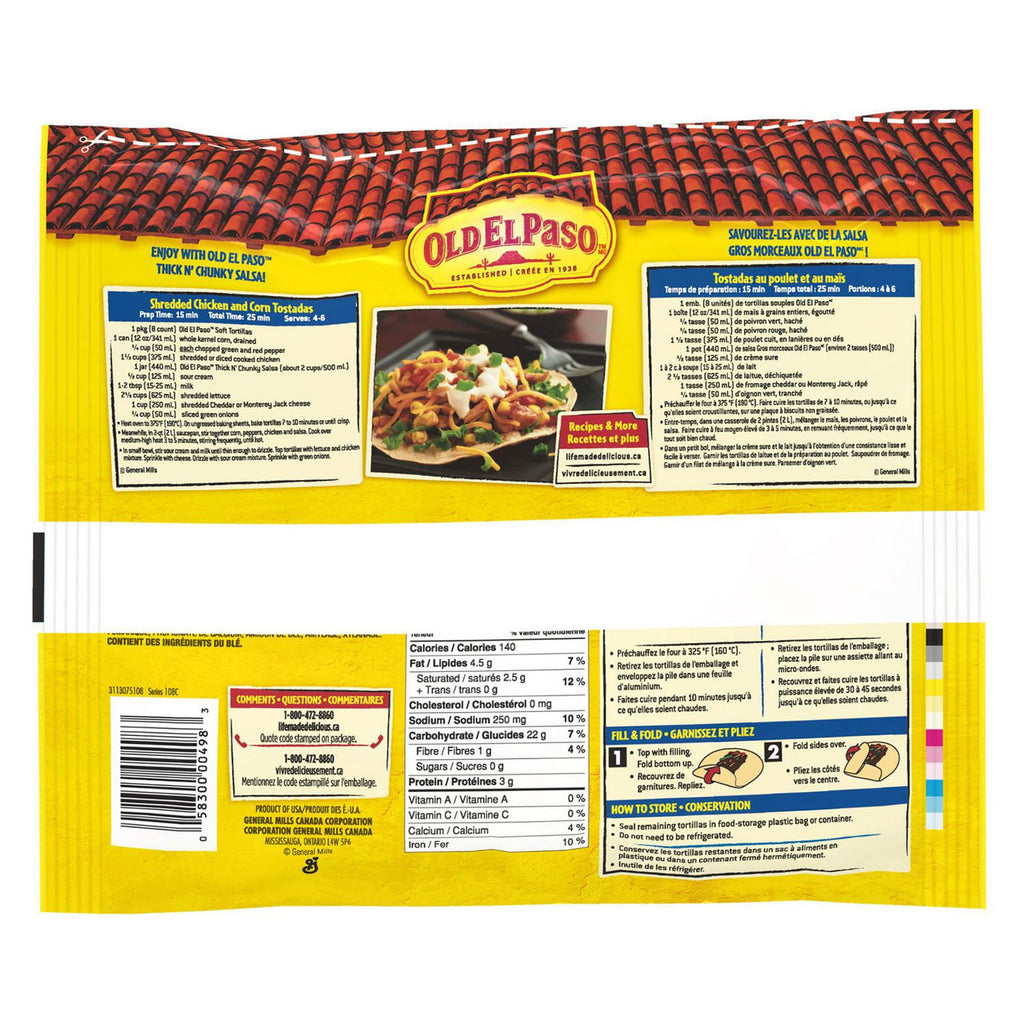 Old El Paso Soft Tortillas, 334g/11.8 oz., {Imported from Canada}