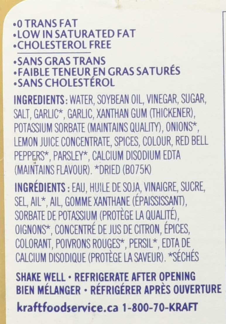 Kraft Golden Italian Salad Dressing, 3.78L {Imported from Canada} Kraft Golden Italian Salad Dressing, 3.78L {Imported from Canada}