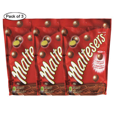 Maltesers Malt Chocolate Candy 165g/5.8oz, 3-Pack {Imported from Canada}