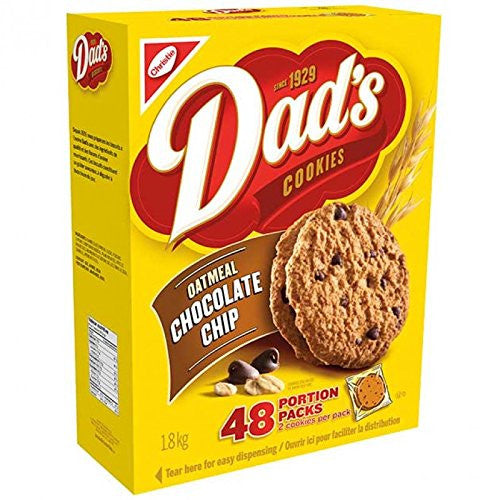Christie Dad's Oatmeal Chocolate Chip Cookies 48ct, 1.8kg/4lb. box{Imported from Canada}