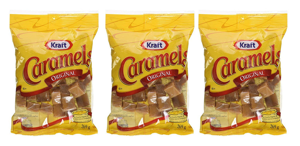 Kraft Original Caramels - 3 Pack, Net Weight 807g/28.5 oz., {Imported from Canada}