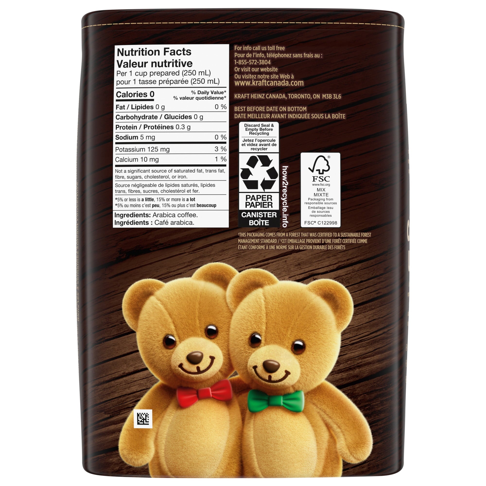 Kraft Cafe Barista Dark Roasted Ground Coffee, 875g/30.6 oz