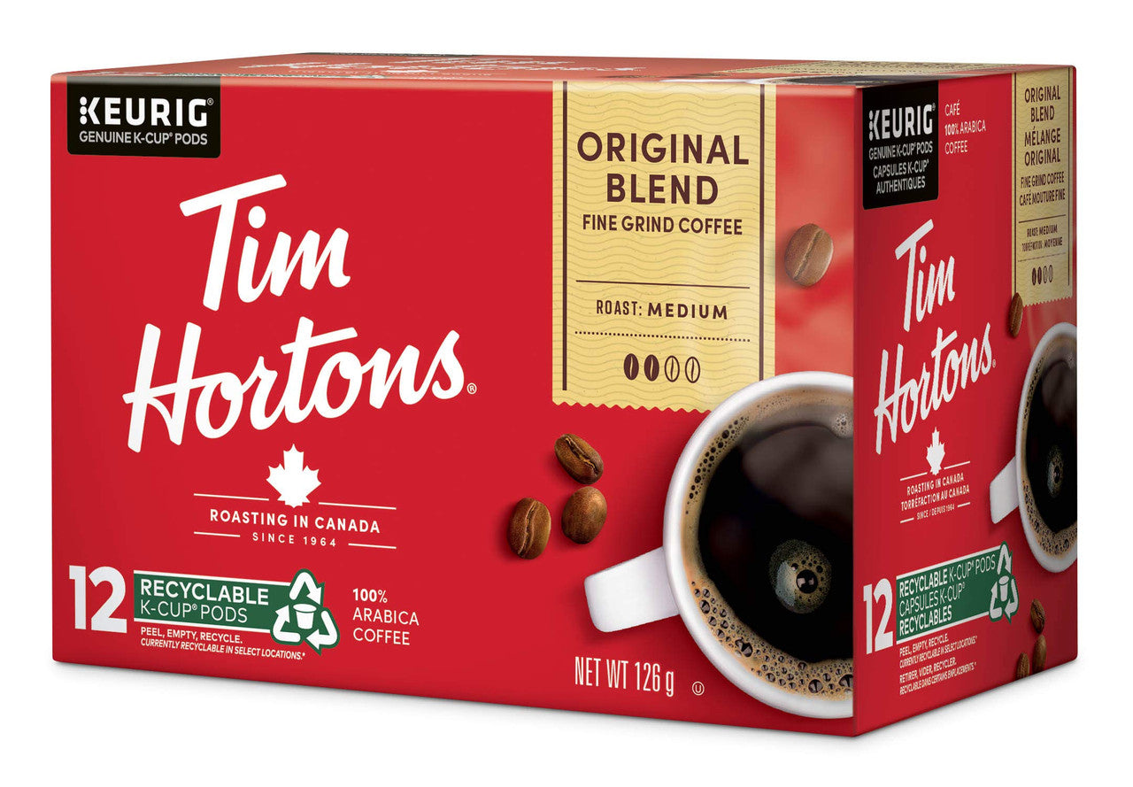 Tim Horton's K-Cup Original 12 Count. {Imported from Canada}