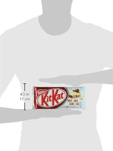 Nestle KIT KAT, 2 Finger, White & Milk Chocolate, 6 Bars {Imported from Canada}