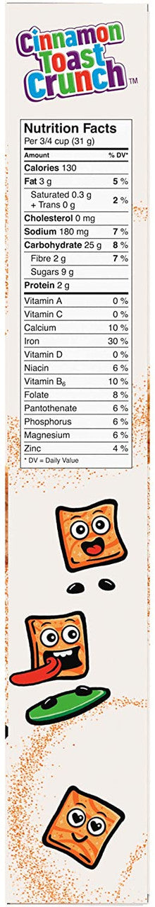 General Mills Cinnamon Toast Crunch Cereal, 354g/12.5oz, {Imported from Canada}