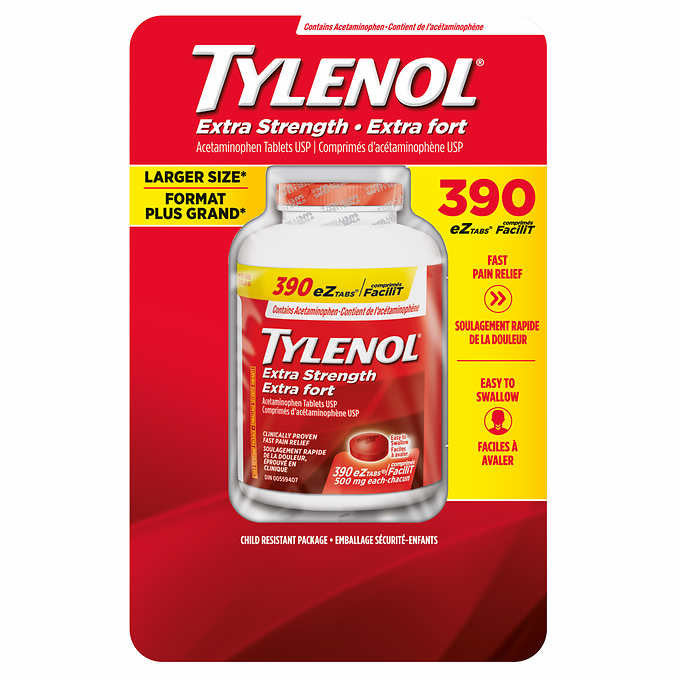 Tylenol Extra Strength 390ct eZ tabs, {Imported from Canada}