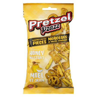 Pretzel Pzazz Seasoned Pretzel Pieces, Honey Mustard, 56g/2 oz., {Imported from Canada}