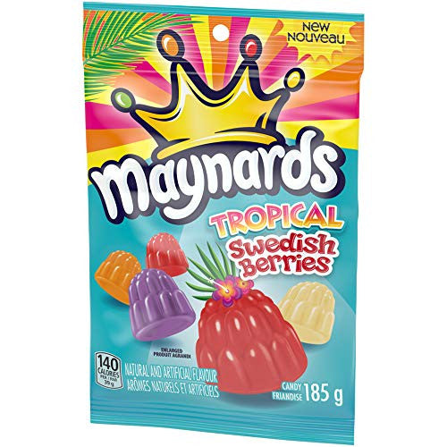 Maynards Gummy Tropical Swedish Berries 185g/6.5 oz., {Imported from Canada}