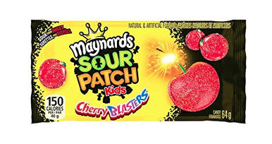 Maynards  Sour Patch Kids Gummy Sour Cherry Blasters, 64g/2.3oz - 18 Pack