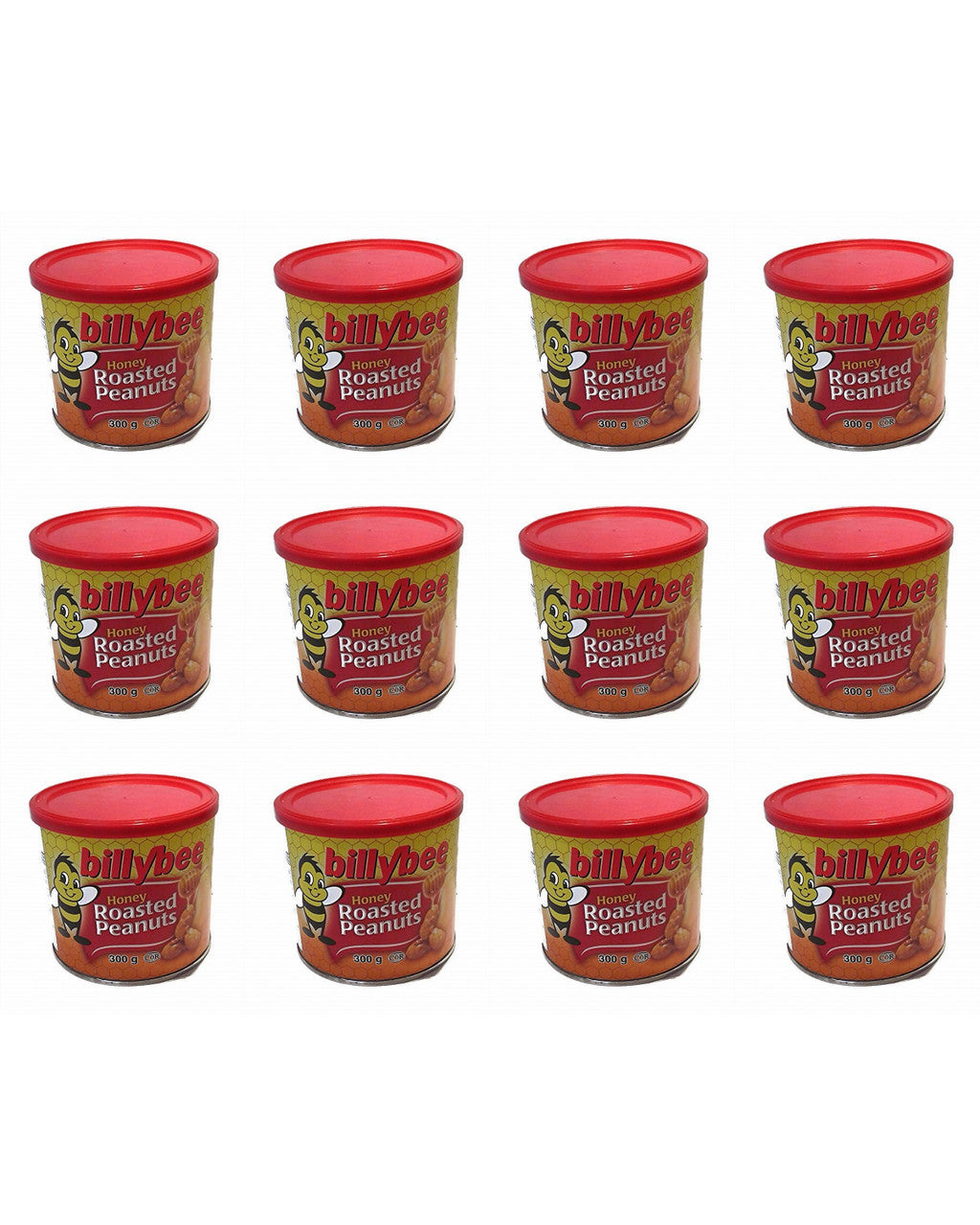 Billy Bee Honey Roasted Peanuts 300g/10.6oz., 12pk., {Imported from Canada}