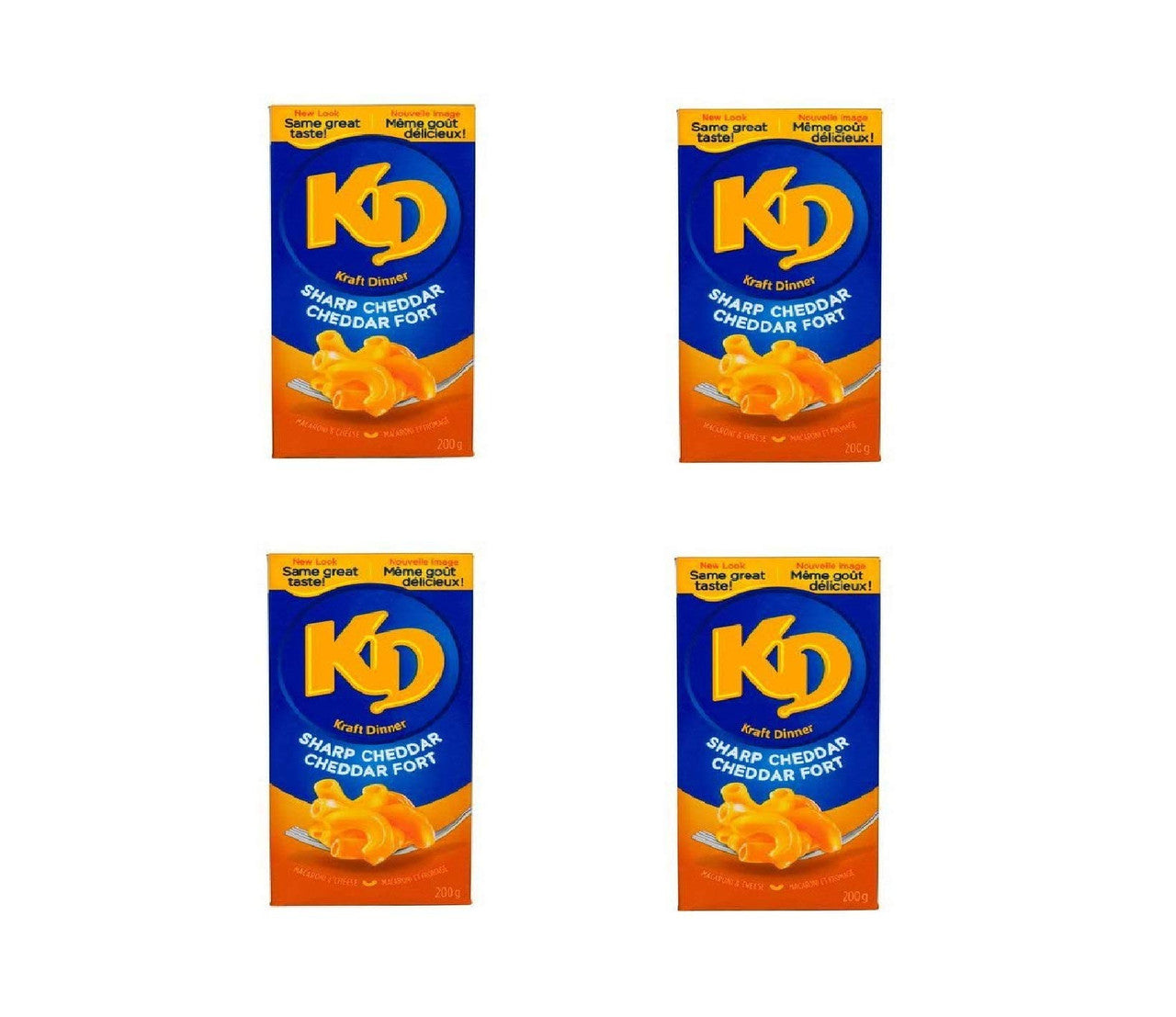 Kraft Dinner Sharp Cheddar 200g/7.05oz, 4-Pack {Imported from Canada}