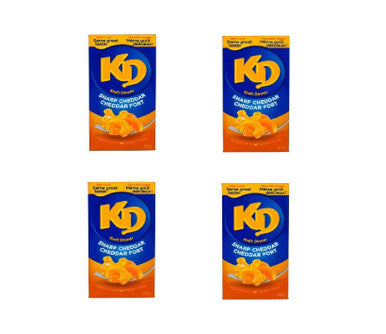 Kraft Dinner Sharp Cheddar 200g/7.05oz, 4-Pack {Imported from Canada}