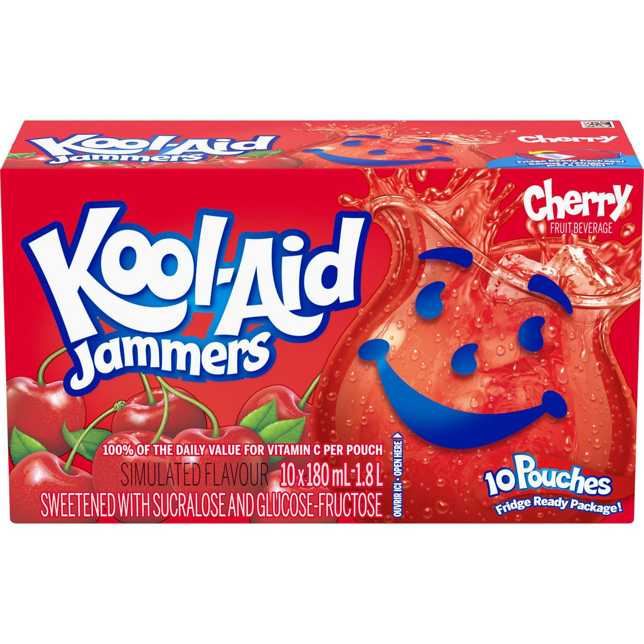 KOOL-AID Jammers Cherry Juice, 10ct, 180ml, {Imported from Canada}
