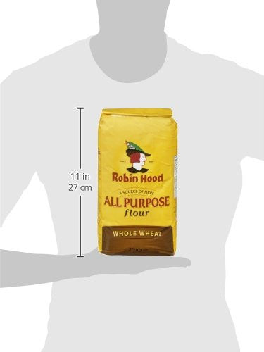 Robin Hood Whole Wheat All Purpose Flour 2.5kg/5.51lbs, (Imported from Canada)