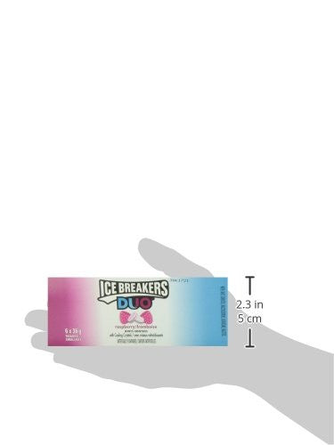 Ice Breakers Duo Raspberry Mints, 1.5oz. 36g(Pack of 6){Imported from Canada}