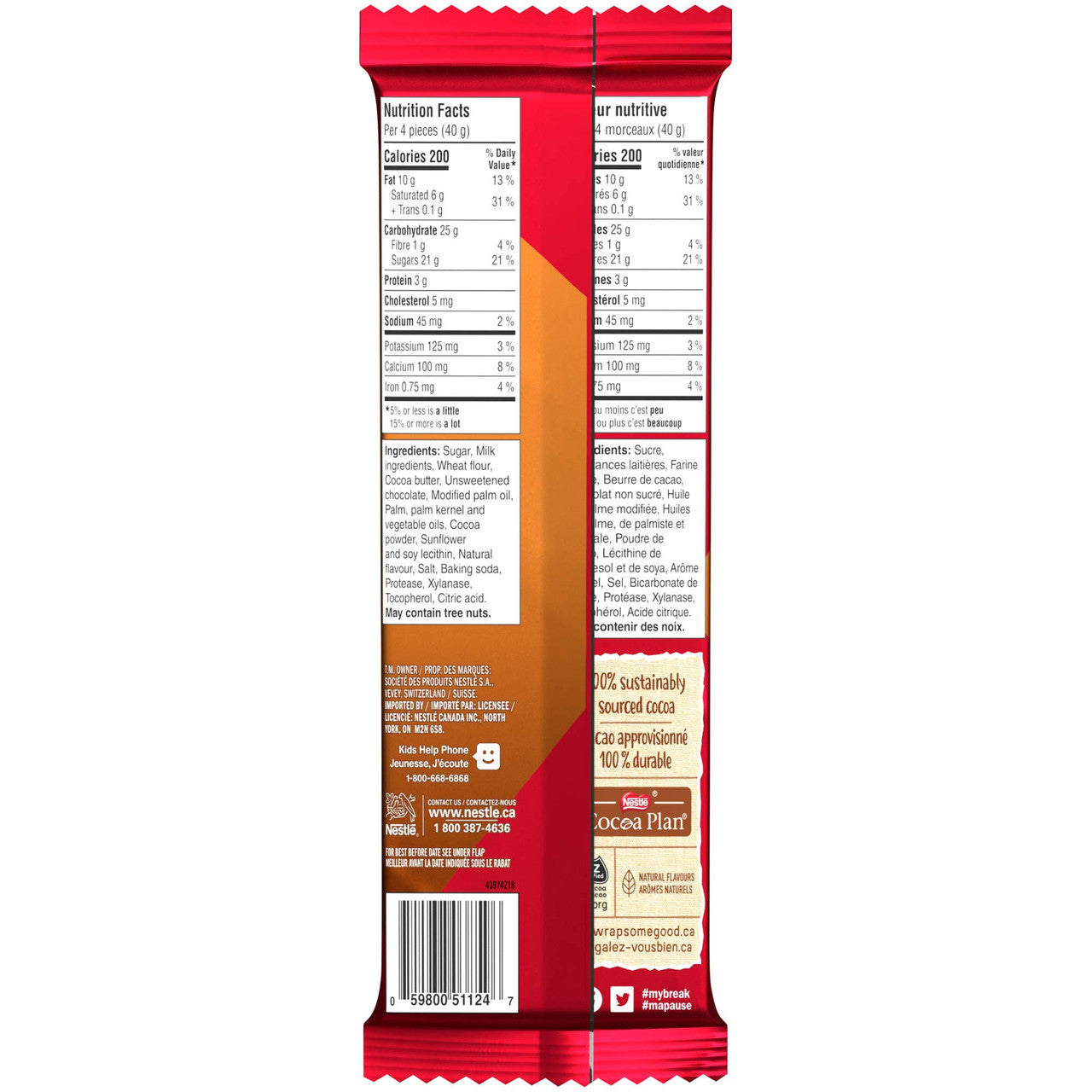 NESTLE Kitkat Caramel Crisp Wafer Bar, 120g/4.2 oz., {Imported from Canada}