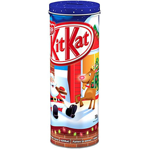 Nestle Kit Kat Snack -24ct/288g Christmas Holiday Tin {Imported from Canada}