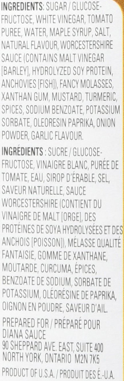 DIANA BBQ Sauce, Maple Syrup, 500ml/16.90 floz. {Imported from Canada}