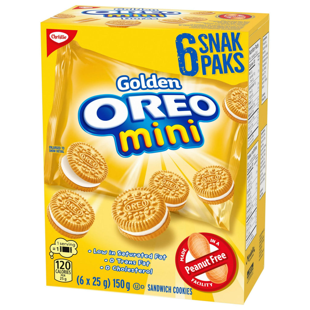 Oreo Golden Mini Cookies, (6 Pouches), 150g/5.3 oz