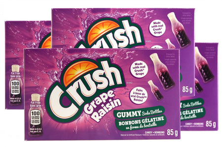 Grape Crush Gummy  Bottles in Theater Box 85g/3 oz. (4pk) {Imported from Canada}