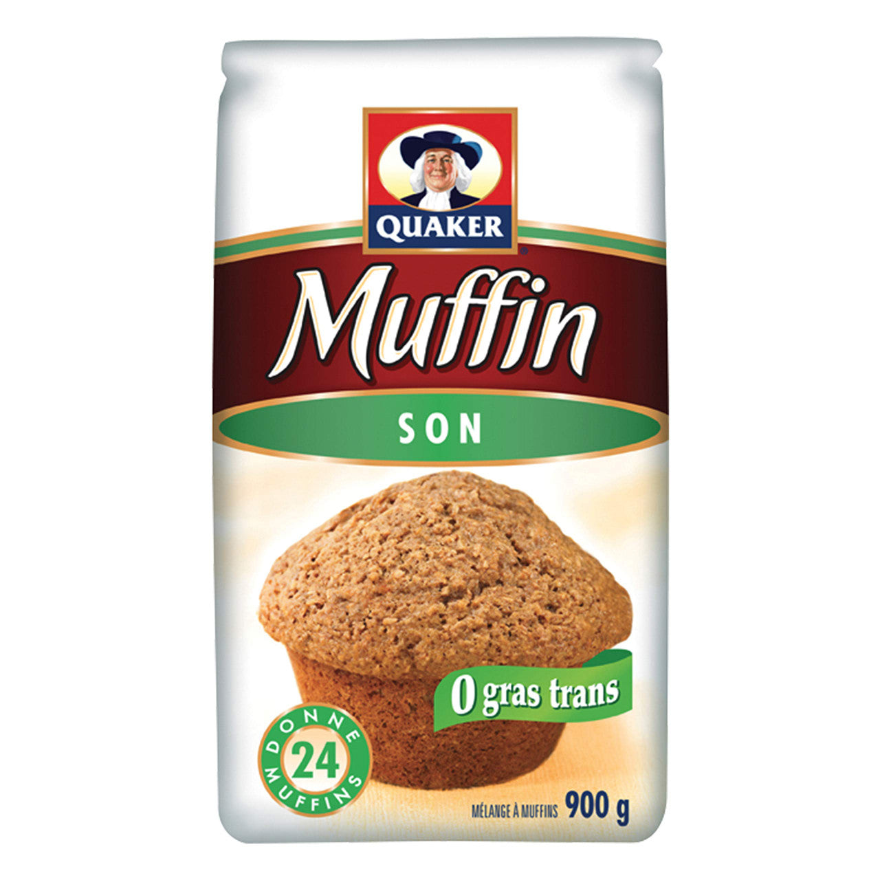 Quaker Muffin Mix Bran, 12ct, 900g, {Imported from Canada}