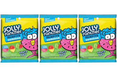 Jolly Rancher Misfit Assorted Sour Gummies, 182g/6.4 oz. Bag, (3 Pack) {Imported from Canada}