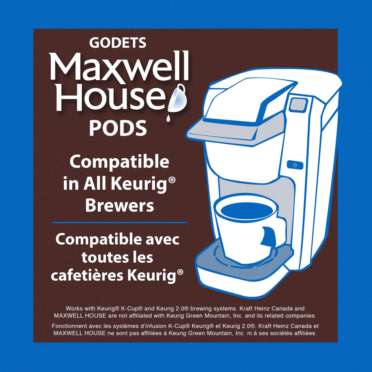 Maxwell House Dark Roast Keurig Coffee Pods, (30) 100% Compostable Pods, {Imported from Canada}
