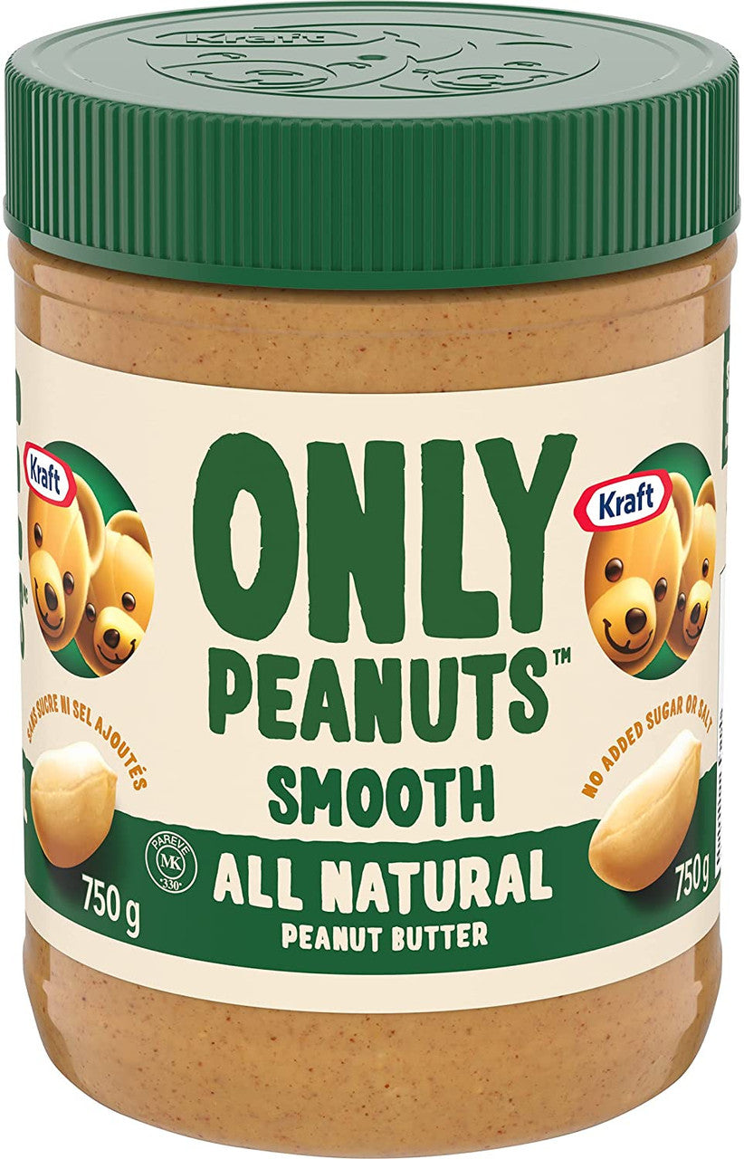 Kraft All Natural Smooth Peanut Butter 750g/26.5 oz., {Imported from Canada}