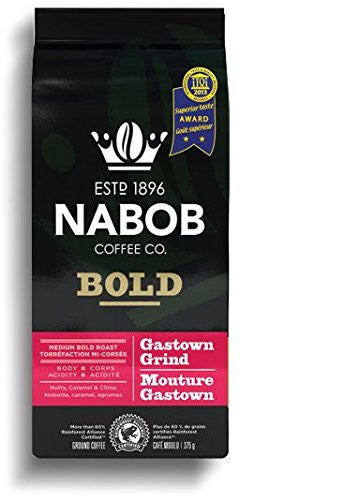 Nabob Ground Coffee, Bold Gastown Grind, 375g/13.2oz{Imported from Canada}