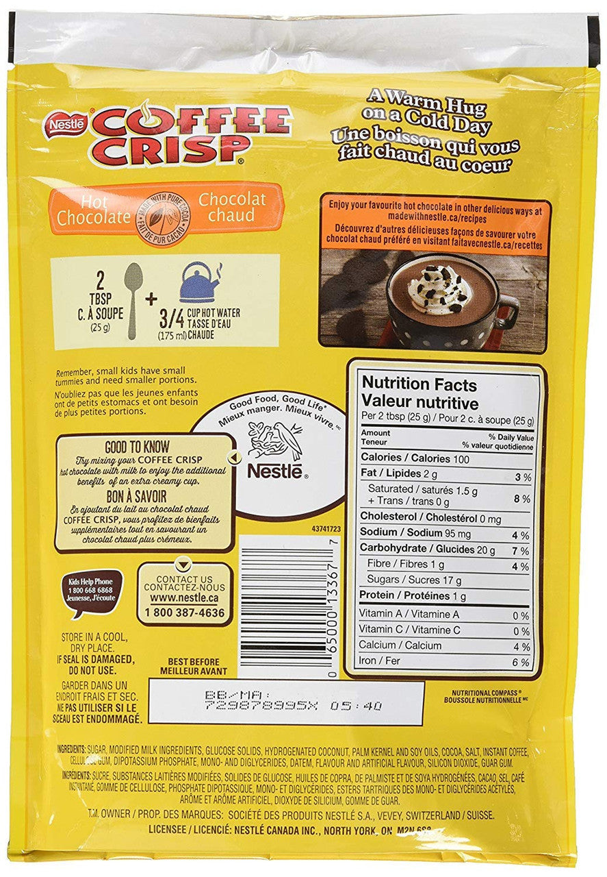 Nestle Coffee Crisp Hot Chocolate Cocoa Mix 450g/15.9oz {Imported from Canada}
