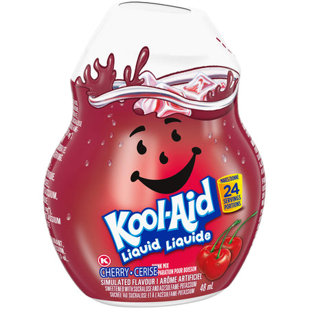 Kool-Aid Liquid Drink Mix, Cherry, 48mL (Pack of 12), {Imported from Canada}