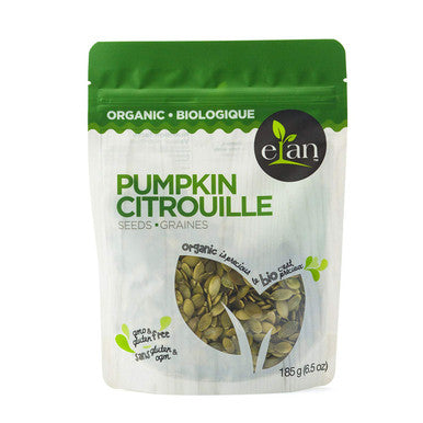 ELAN Organic Pumpkin Seeds, 185g/6.5oz., {Imported from Canada}