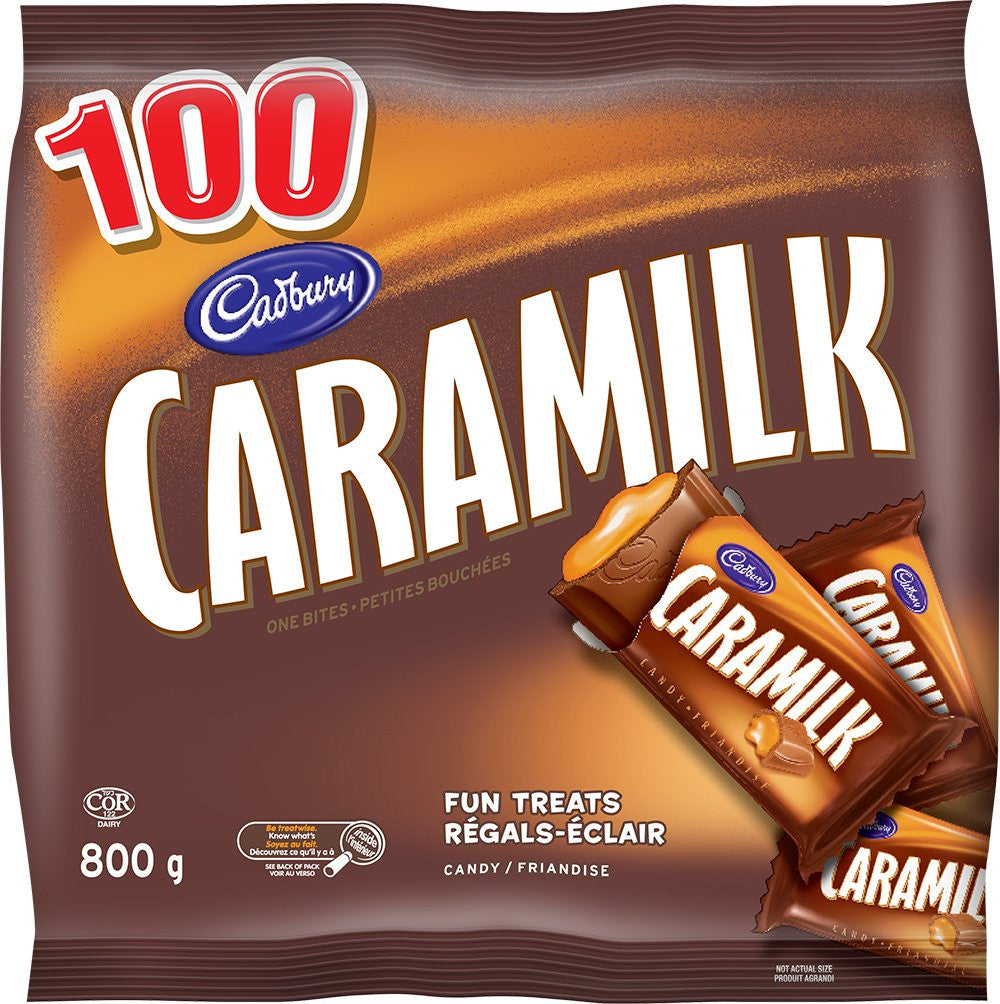 Cadbury Halloween Caramilk, 100 Count Fun Treats, 800 Gram {Canadian}