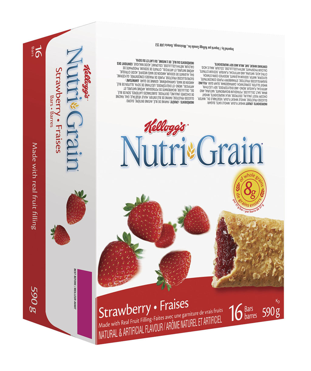 Kellogg's Nutri-Grain Strawberry, 16 bars, 590g/20.8oz {Imported from Canada}