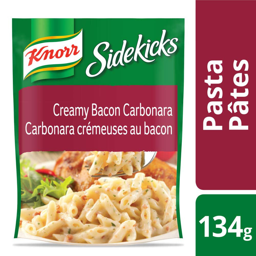 Knorr Sidekicks Creamy Bacon Carbonara Pasta 134g/4.72 Ounces 8ct