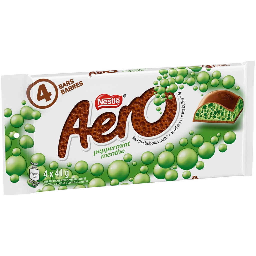 AERO Peppermint Bar – 4 x 41g (Pack of 4 Bars) - Front